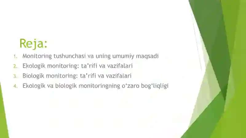 ekologik va biologik monitoring haqida tushuncha 2