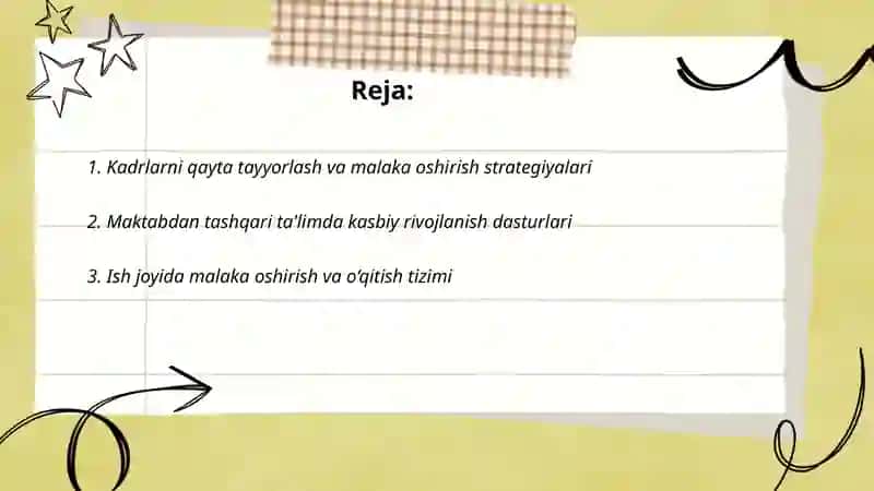 Kadrlarni qayta tayyorlash va malaka oshirish strategiyalari 2