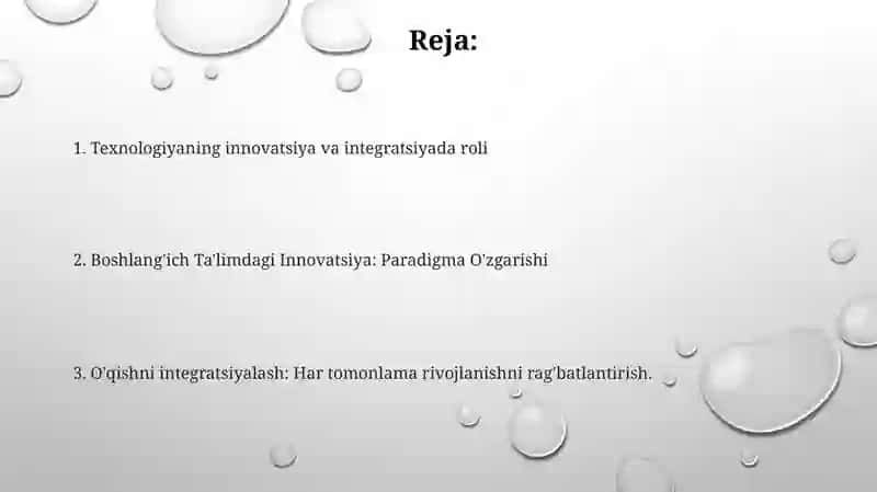 Boshlangʻich taʼlimda innovatsiya va integratsiya fanining mazmuni, maqsad va vazifalari 2
