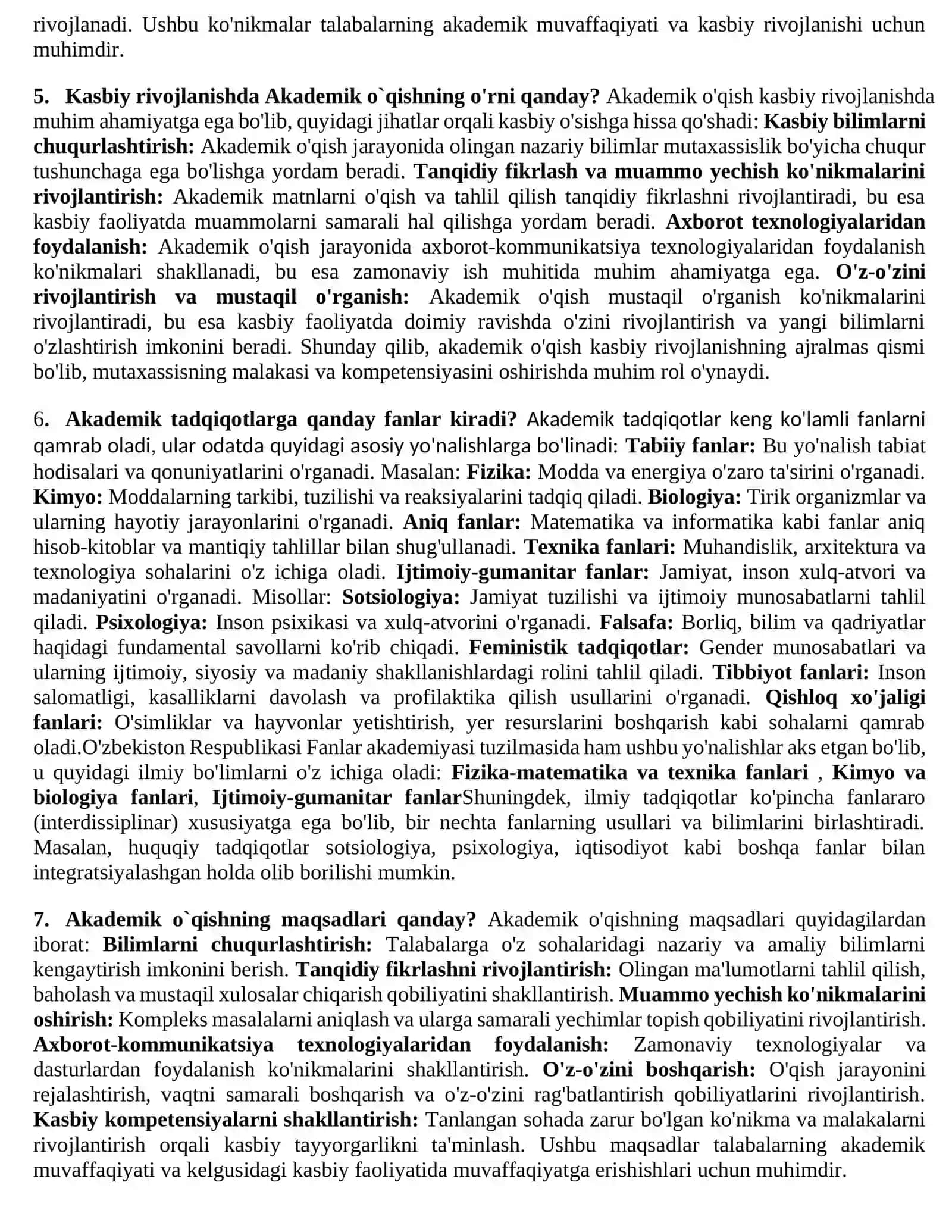 Akademik o`qish 2