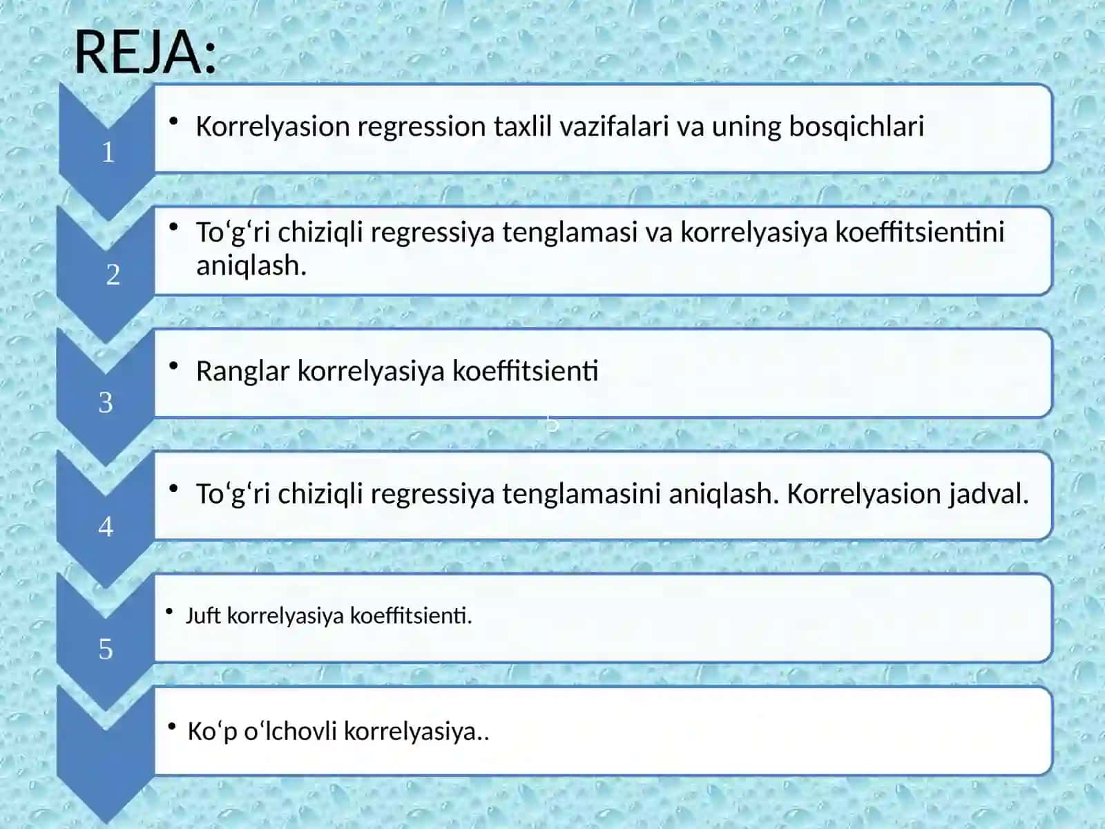 Korrelyasion va regression taxlil 2