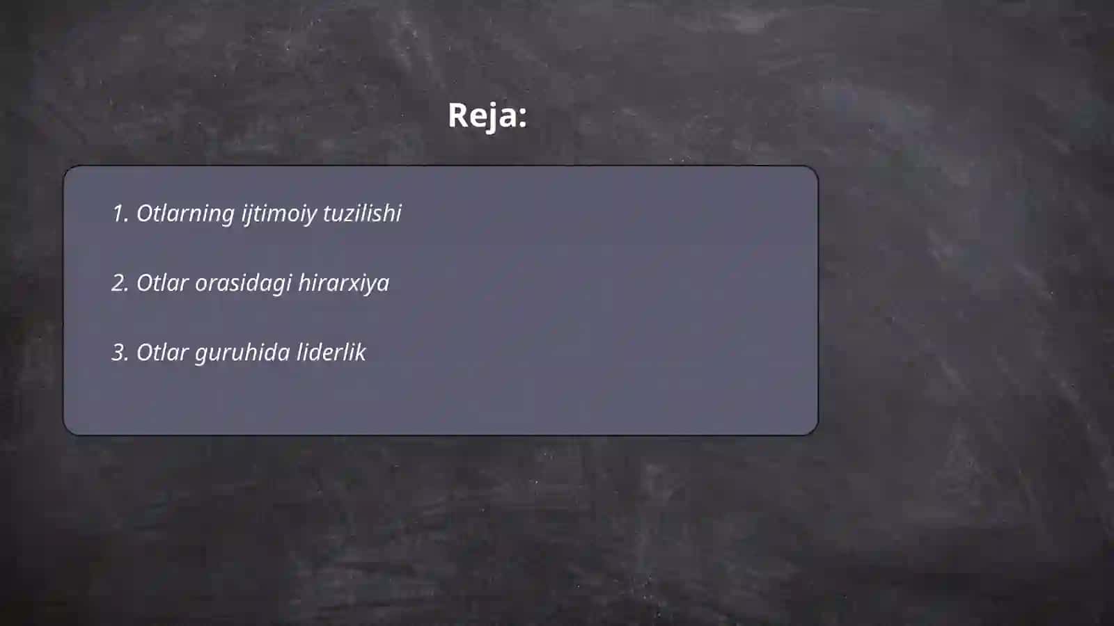 Otlarning aloqa munosabat kategoriyalari 2