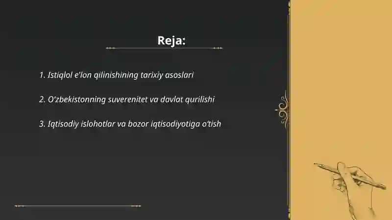 Istiqlol e'lon qilinishining tarixiy asoslari 2