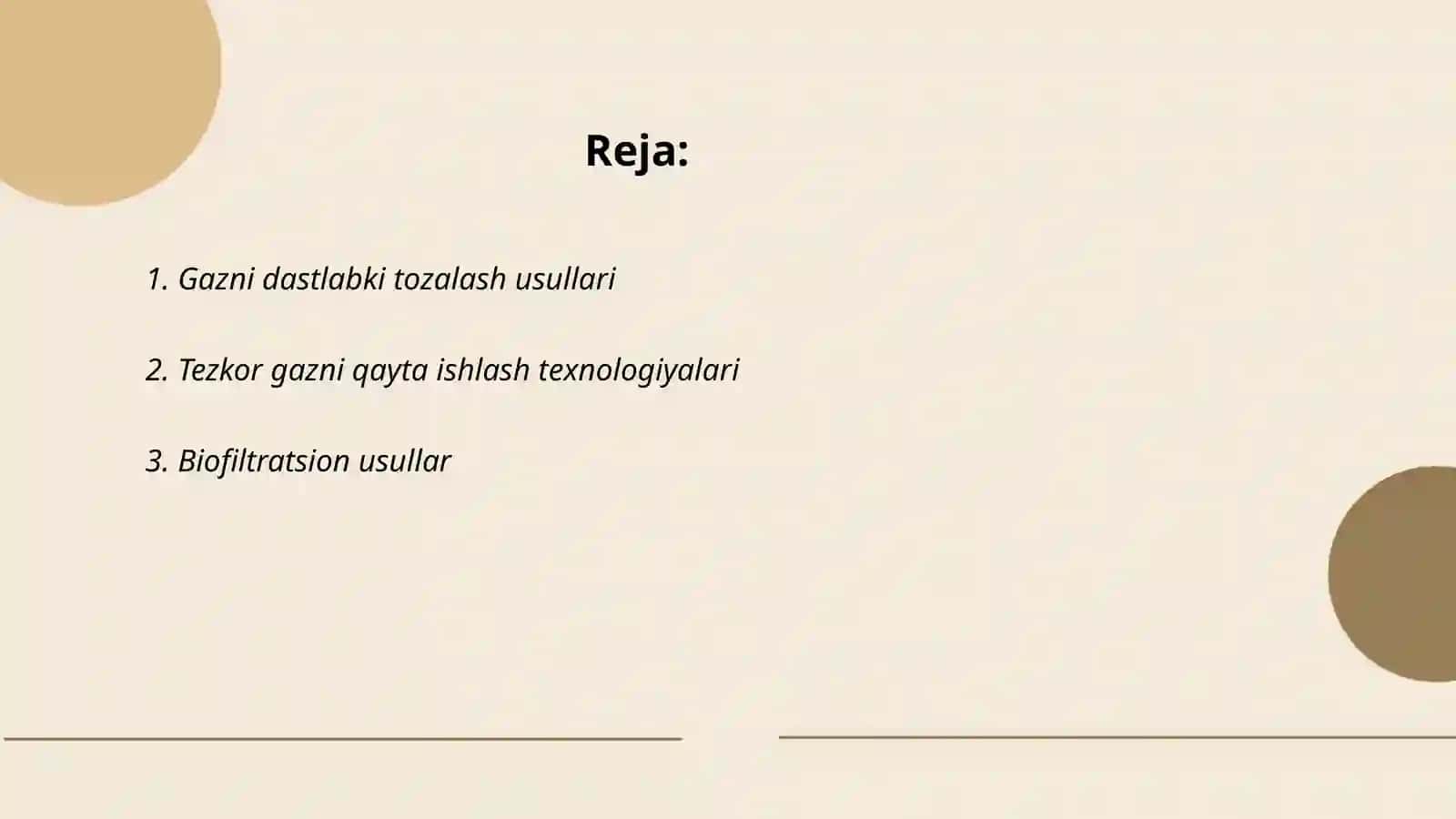 Gazni dastlabki tozalash usullari 2