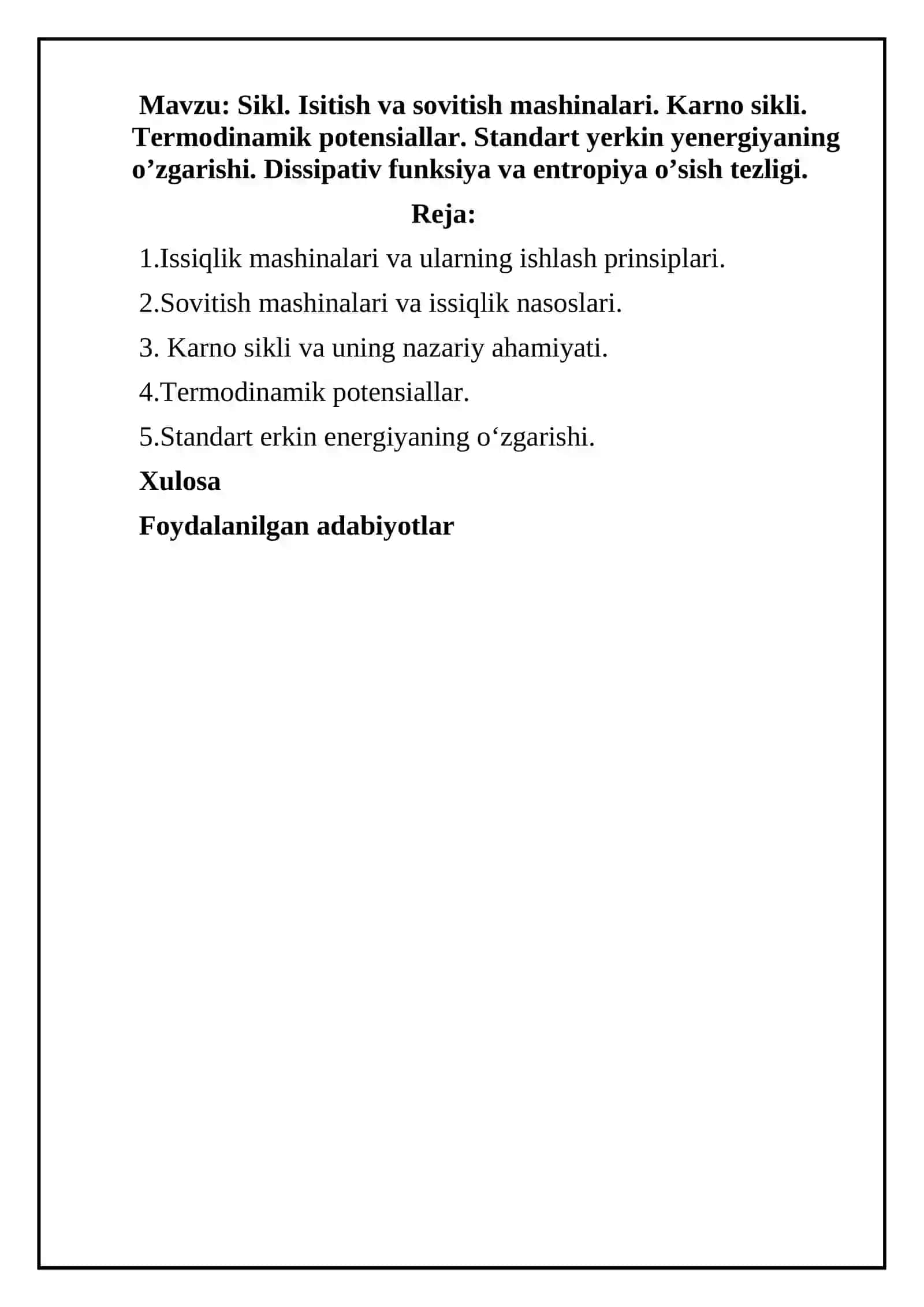 FIZIKA,MATEMATIKA VA AXBOROT TEXNOLOGIYALARI KAFEDRASI T E S T 2