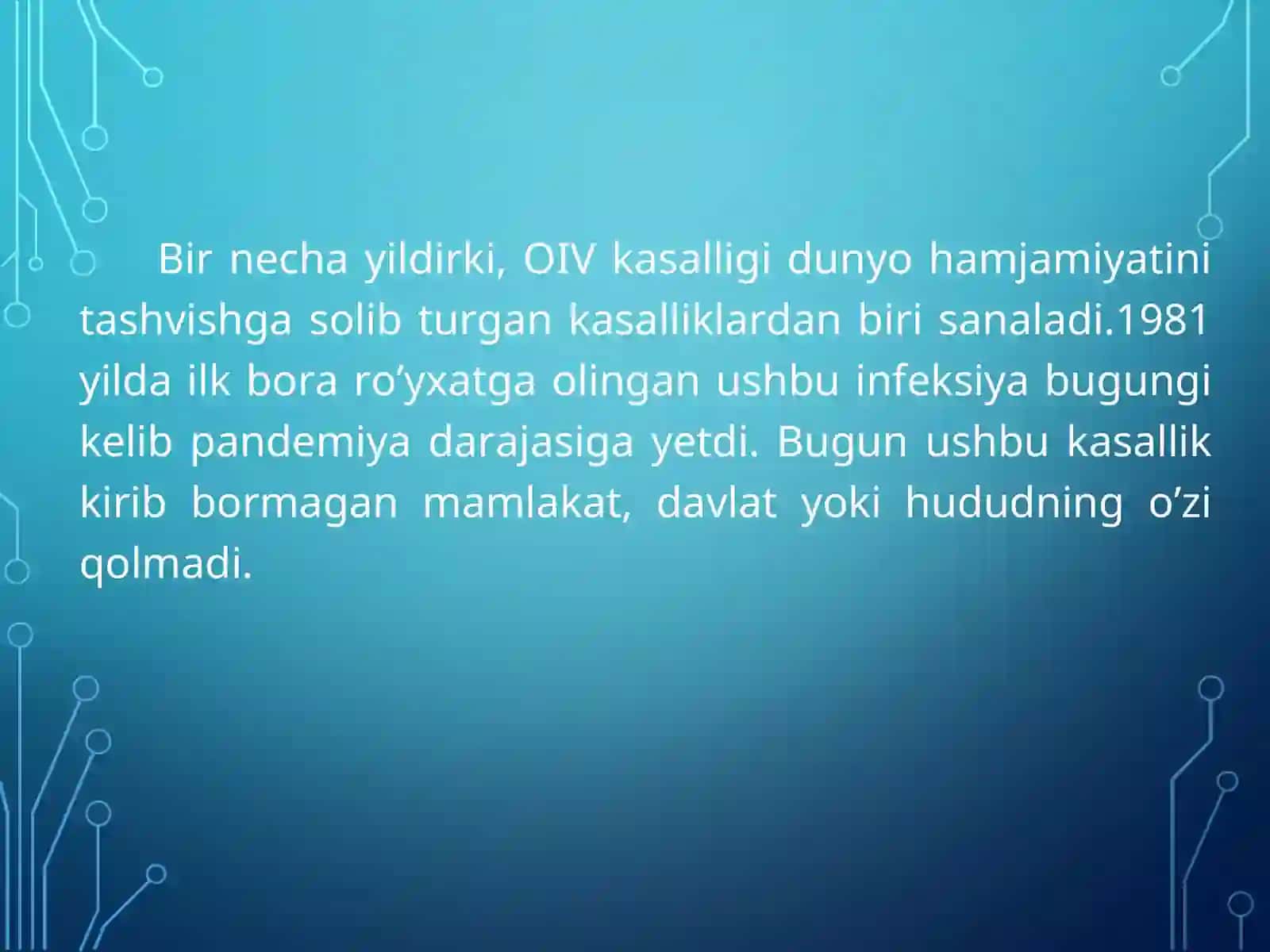 OITSOrttirilgan Immunitet Tanqisligi Sindromi 2