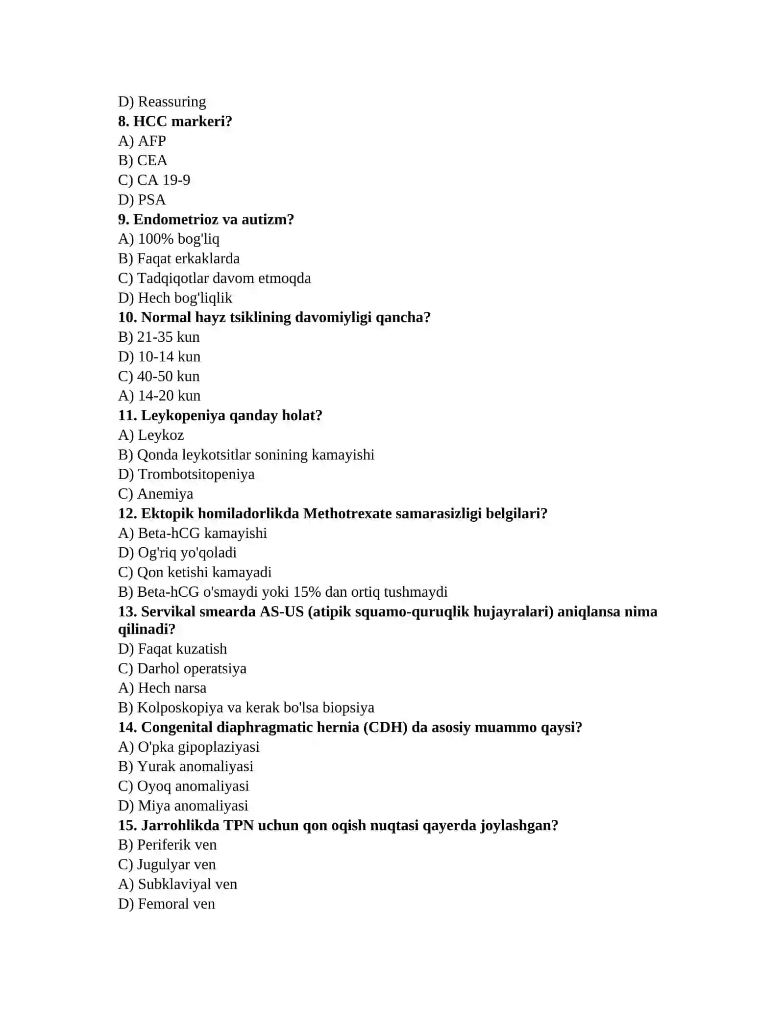 Mutaxassislik savollari 2