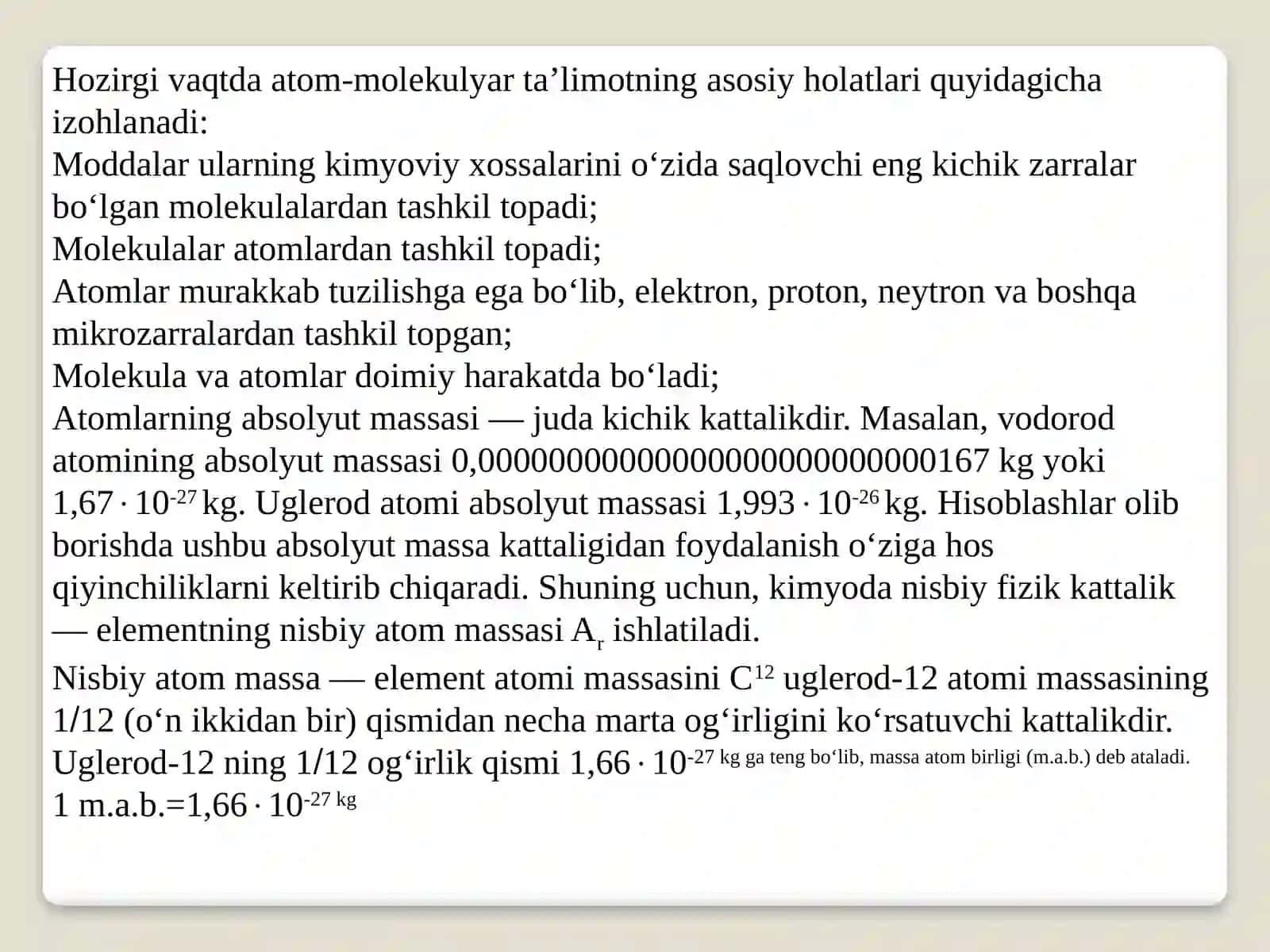 Fizik - kimyoviy doimiylar (konstantalar) va kattaliklar va ularning aniqlanishi tarixi 2