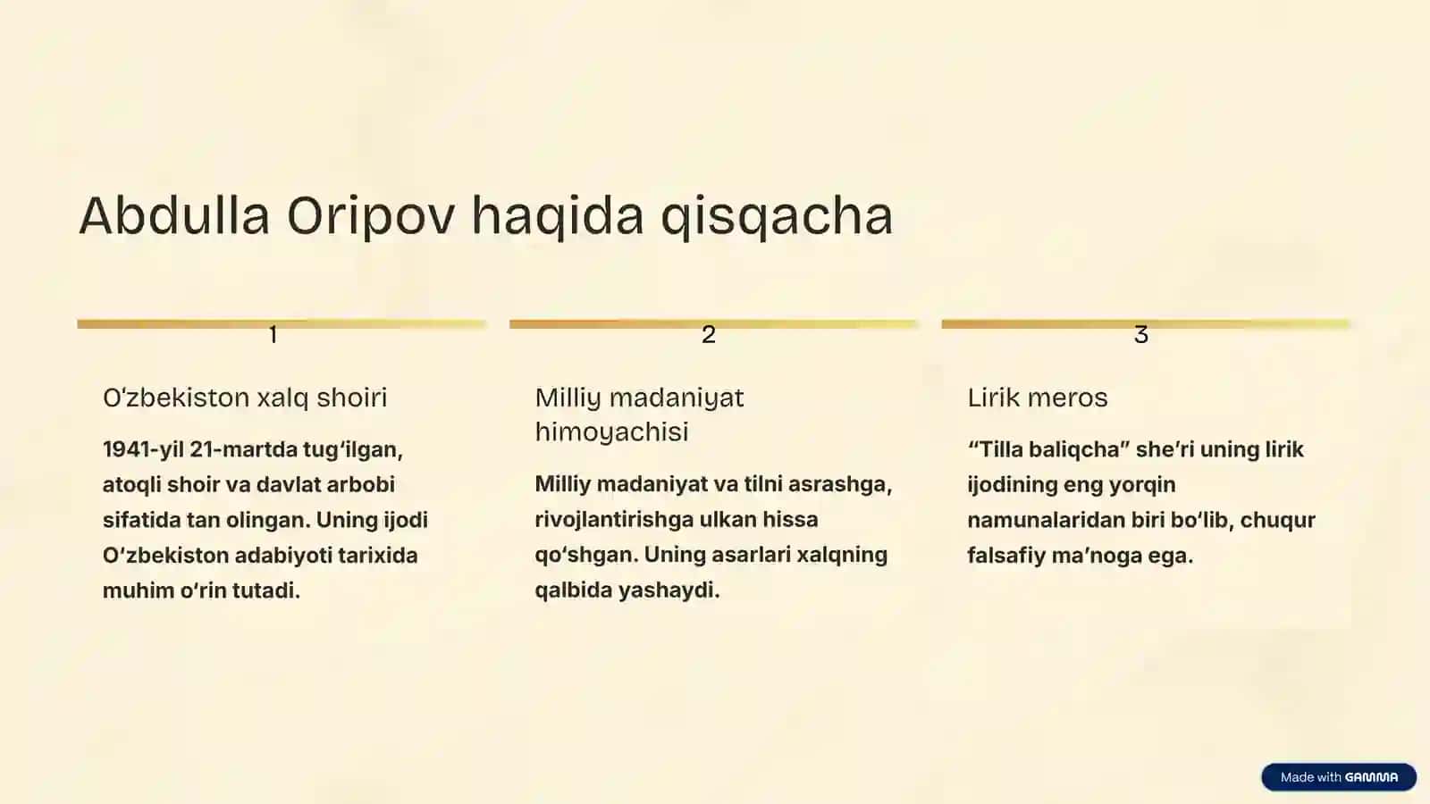 Abdulla Oripovning “Tilla baliqcha” she’ri: Milliy ruh va lirik sehr 2