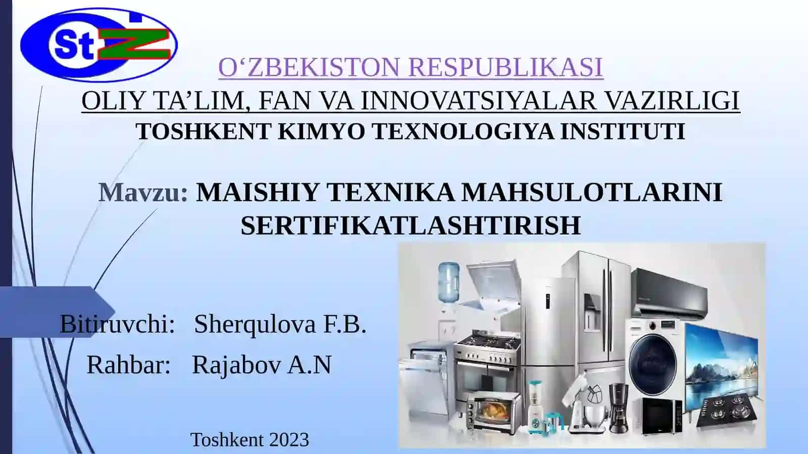 MAISHIY TEXNIKA MAHSULOTLARINI SЕRTIFIKATLASHTIRISH 2