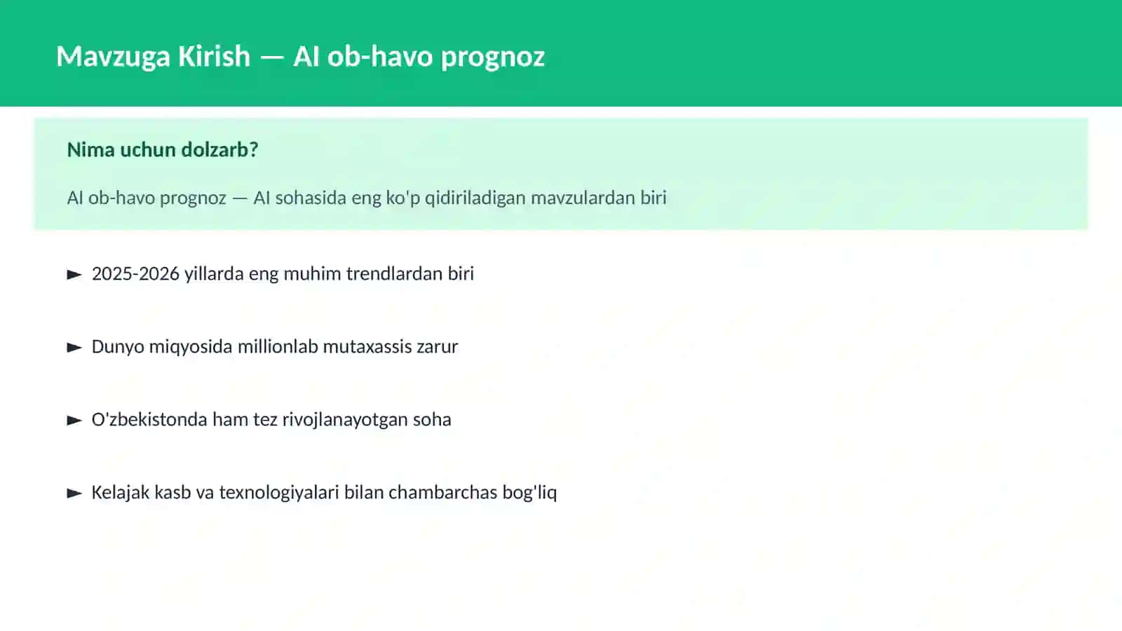 AI ob-havo prognoz 2