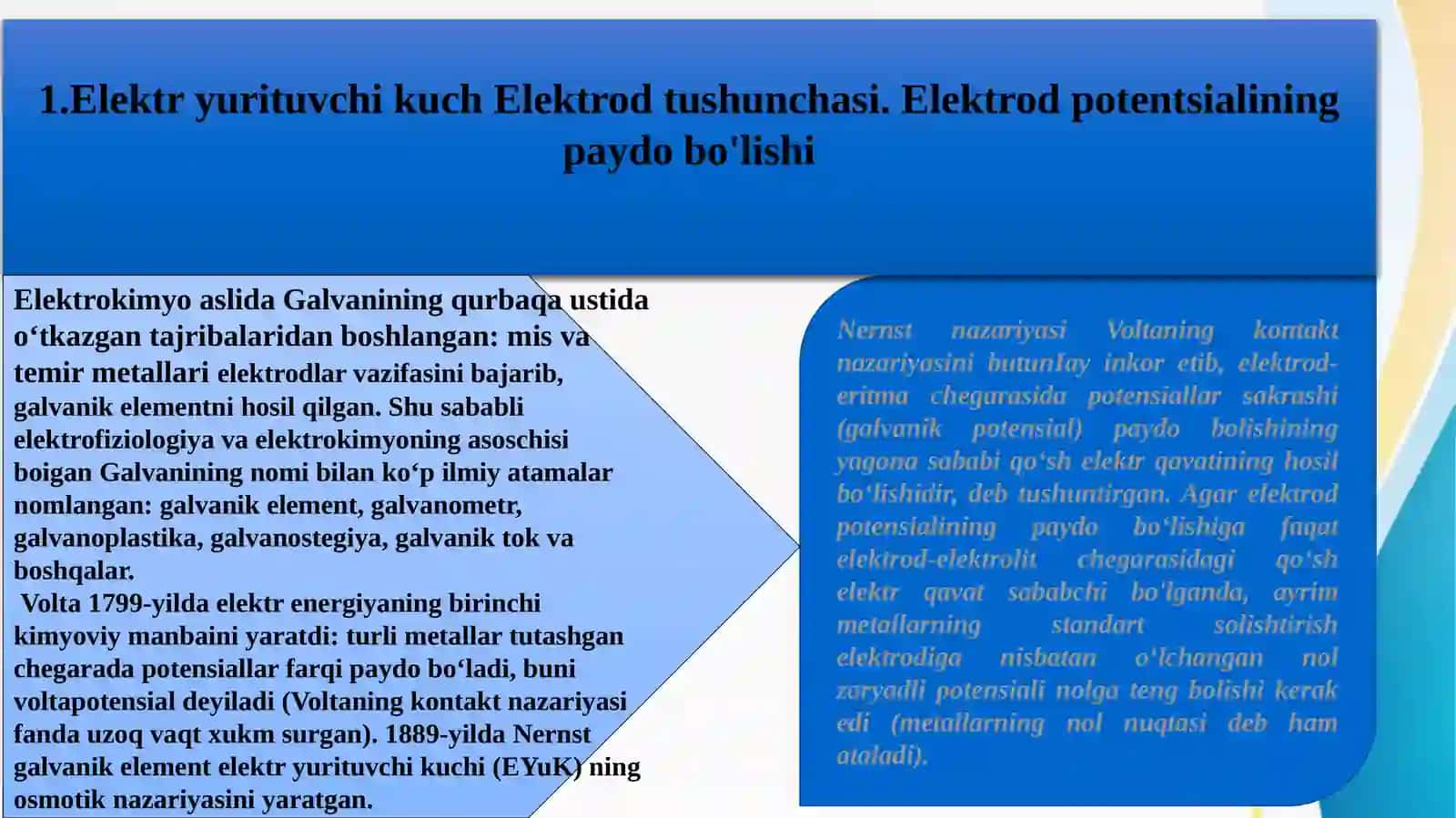 Galvanik element termodinamikasi 2