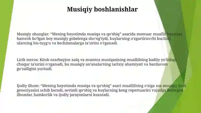 Mening Hayotimda Musiqa Va Qo'Shiq 2