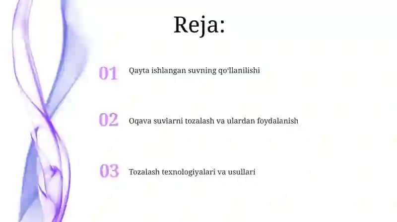 Oqava suvlarni tozalash va ulardan foydalanish 2