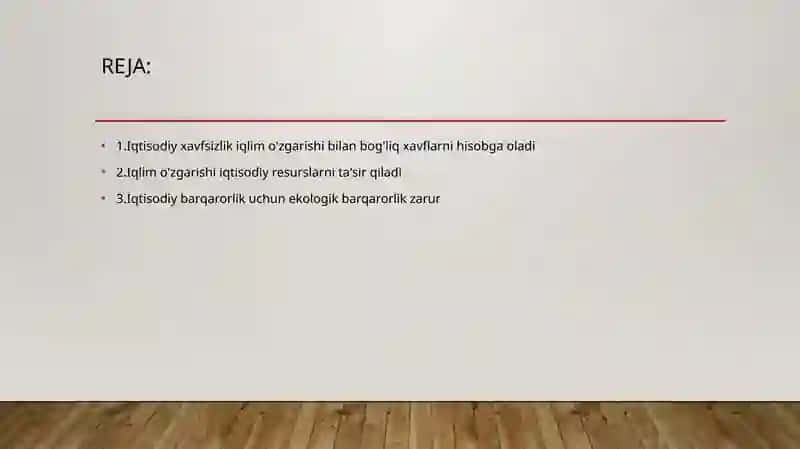 Iqtisodiy xavfsizlik va iqlim o'zgarishi 2