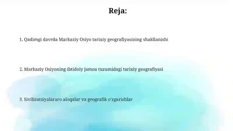 O'rtaosiyoning ibtidoiy jamoa va antik davir tarixiy geografiyasi 2