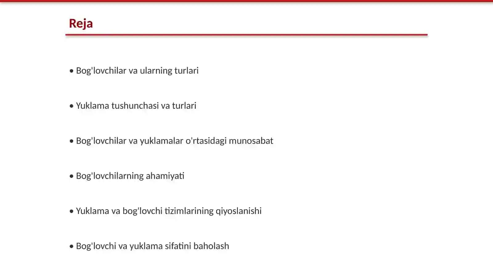 Bog'lovchi va yuklama 2