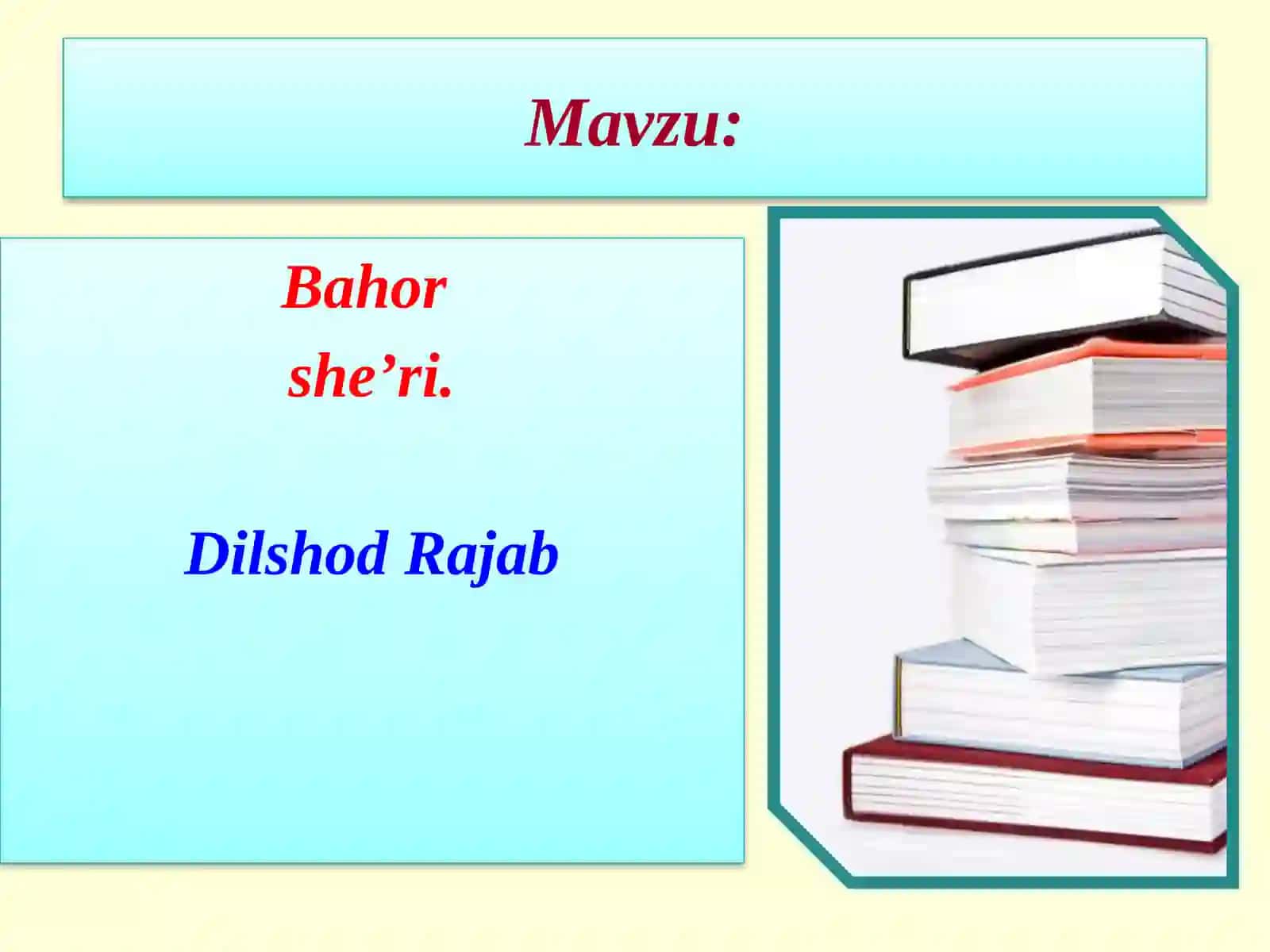 Bahor she’ri. DilshodRajab 2