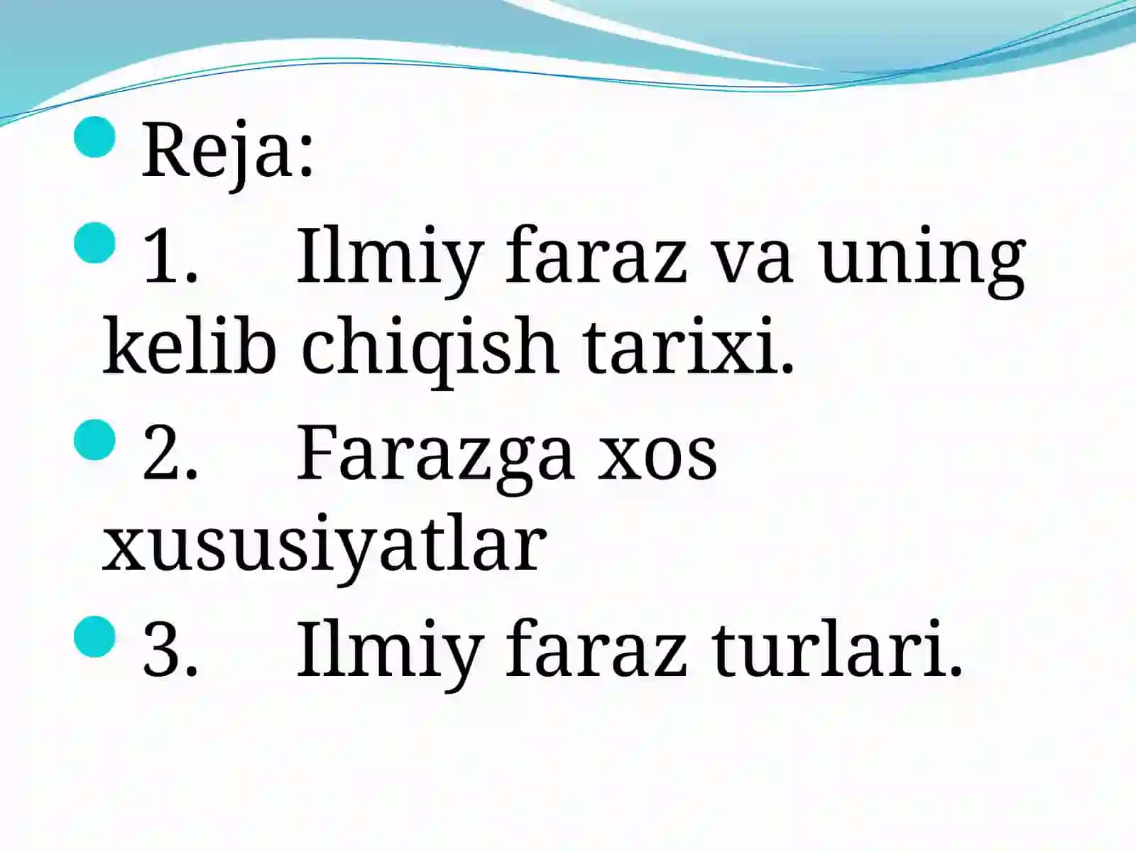 Ilmiy faraz. Ilmiy tadqiqot usullari 2
