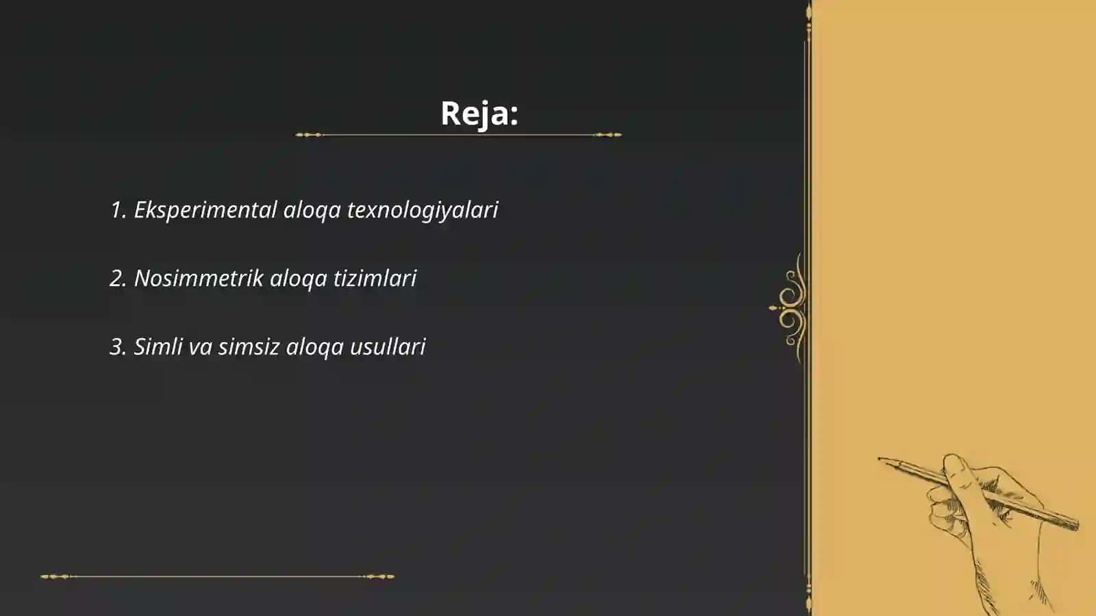 Eksperimental aloqa texnologiyalari 2