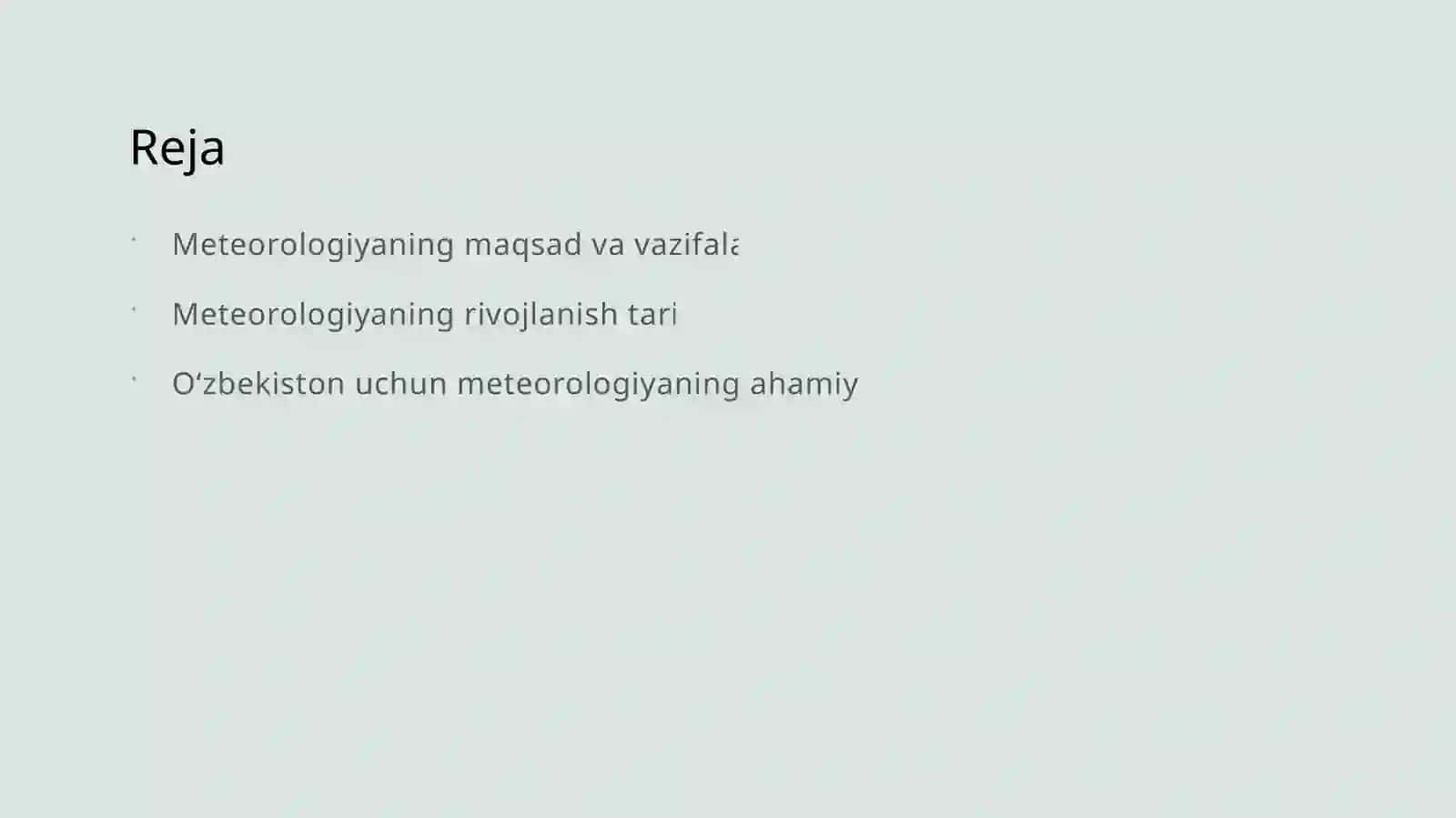 Meteorologiyaning maqsad va vazifalari 2