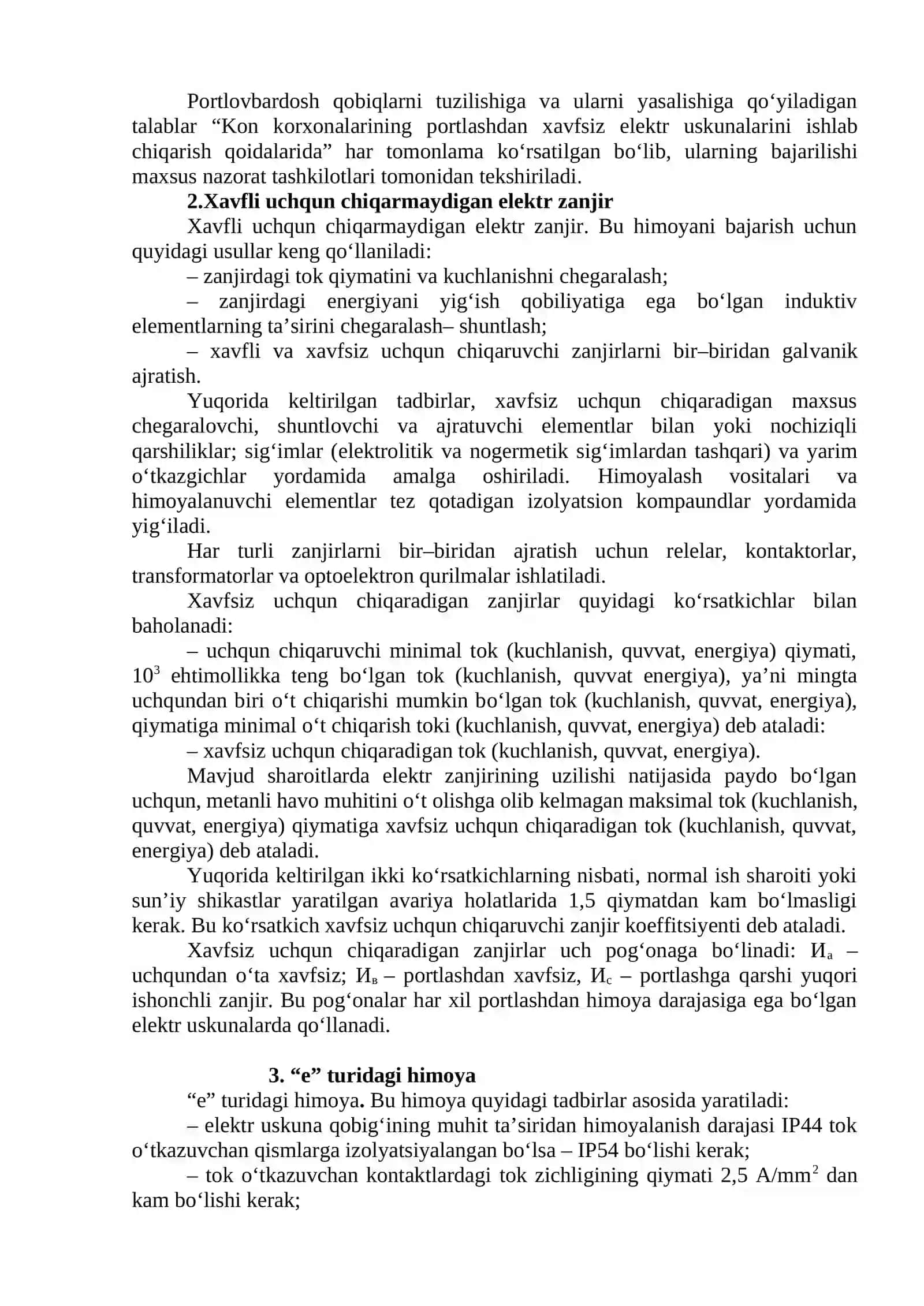 Xavfli uchqun chiqarmaydigan elektr zanjir 2