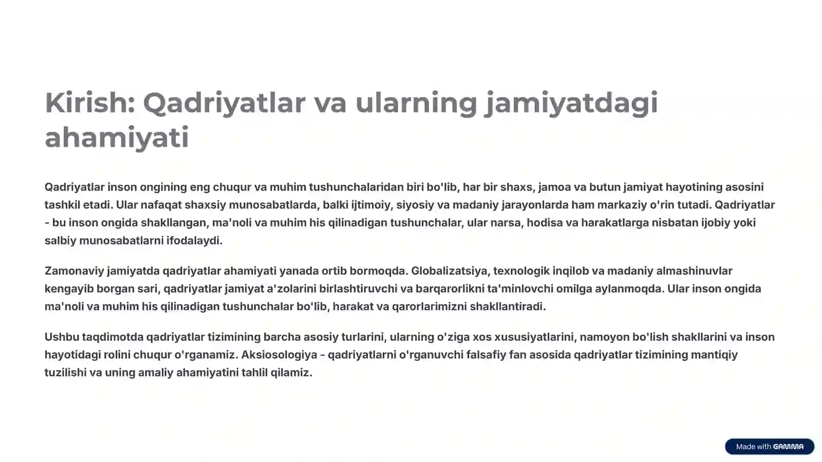 Qadriyatlar tizimining falsafiy asoslari 2