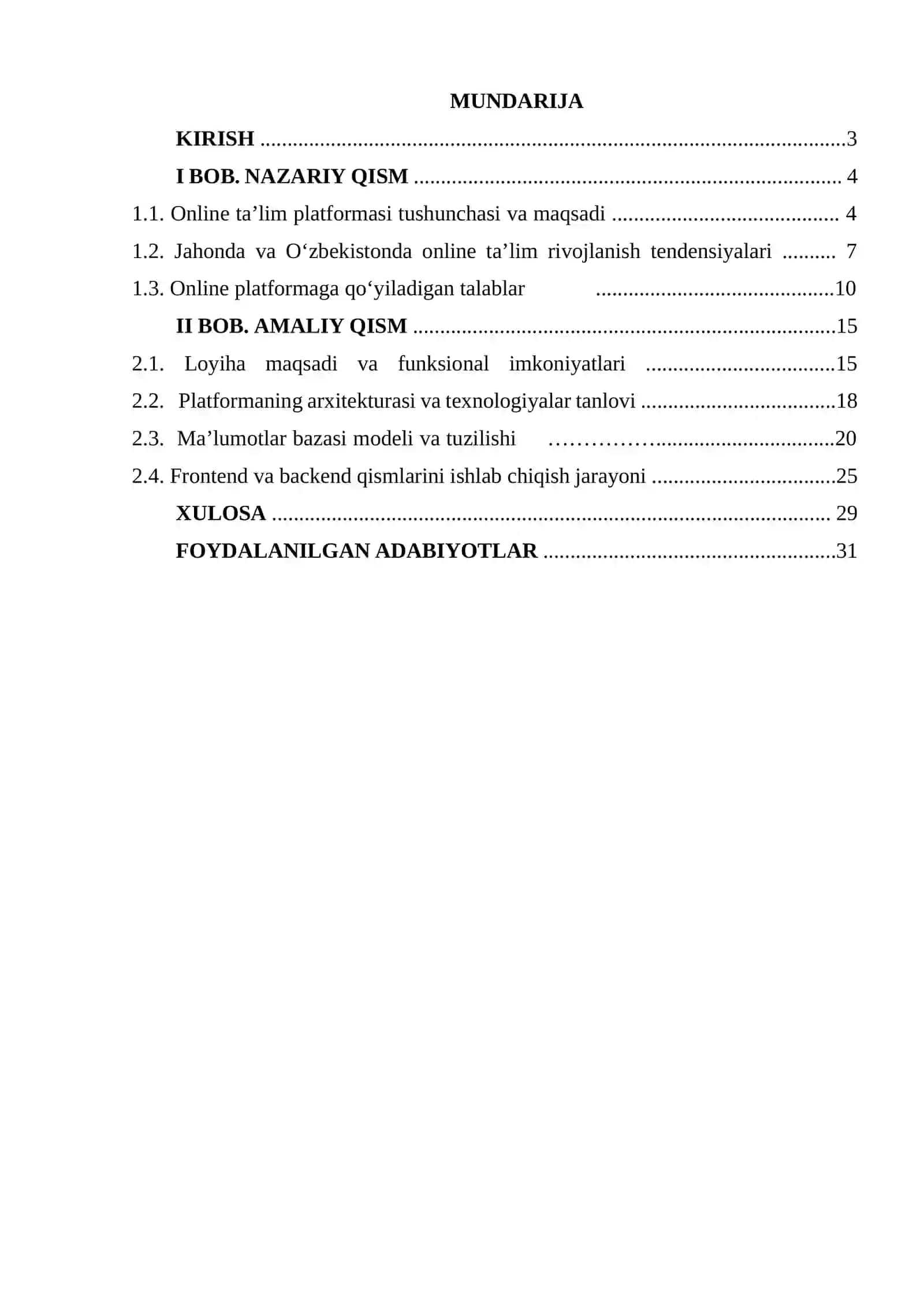 Foydalanuvchilar uchun shaxsiy moliya boshqaruvi ilovasi yaratish mavzusidagi KURS ISHI 2