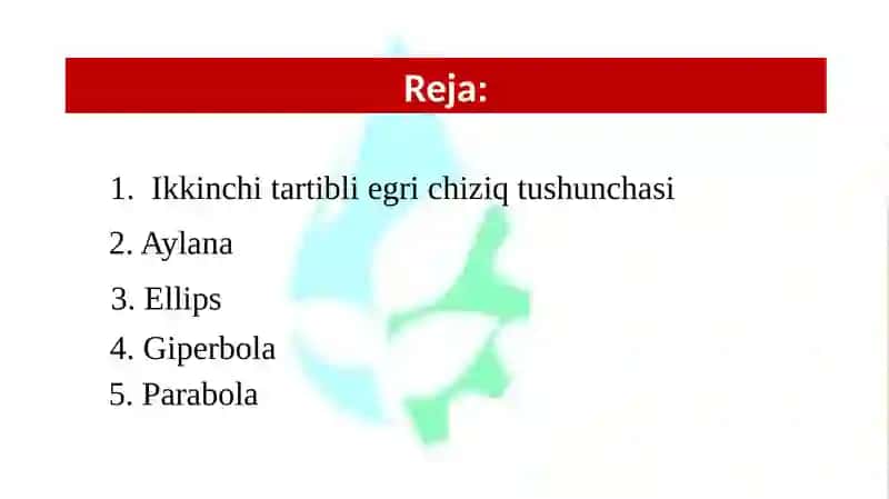IKKINCHI TARTIBLI EGRI CHIZIQLAR 2