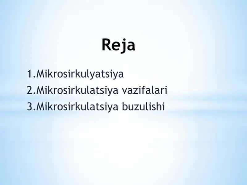 A’zolarda mikrosirkulatsiya venalarda qonning harakatlanishi 2