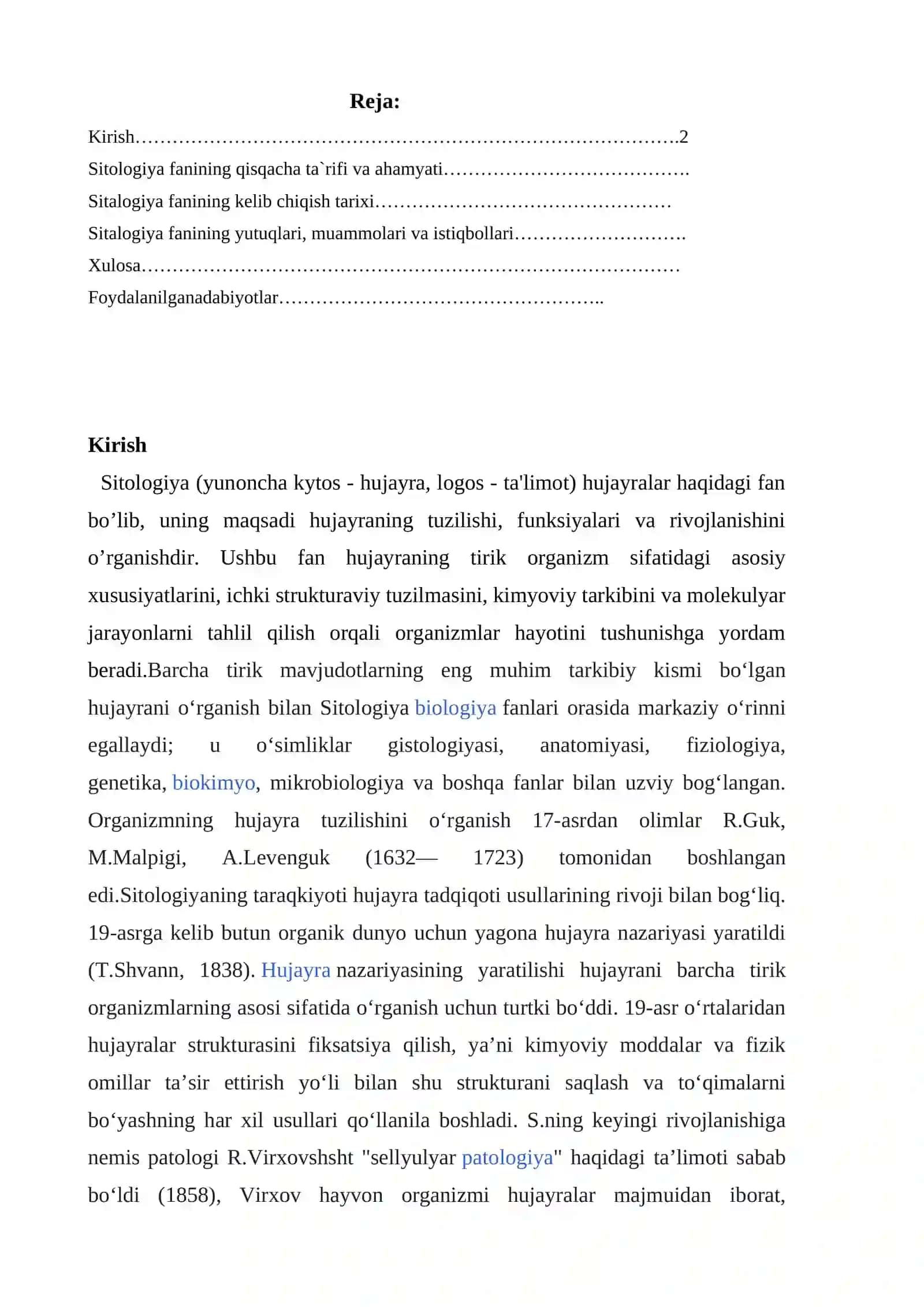 Bugungi kunda sitalogiya faning yutuqlari, muammolari va istiqbollari 2
