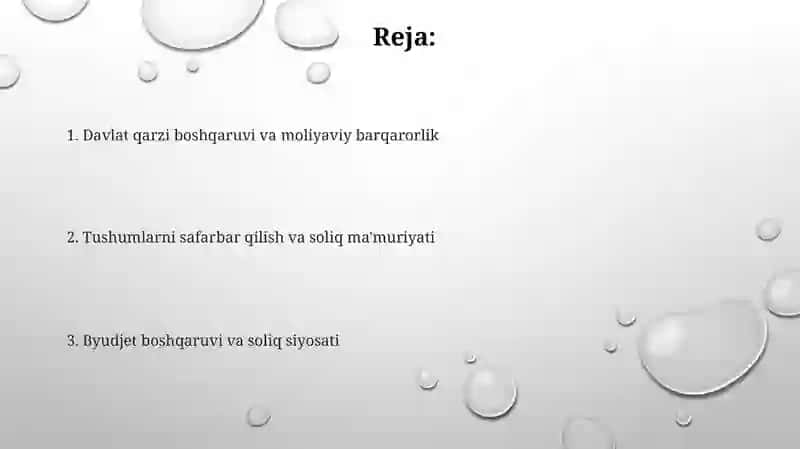 Oʼzbekiston Respublikasi Moliya vazirligining funksiya va vazifalar 2