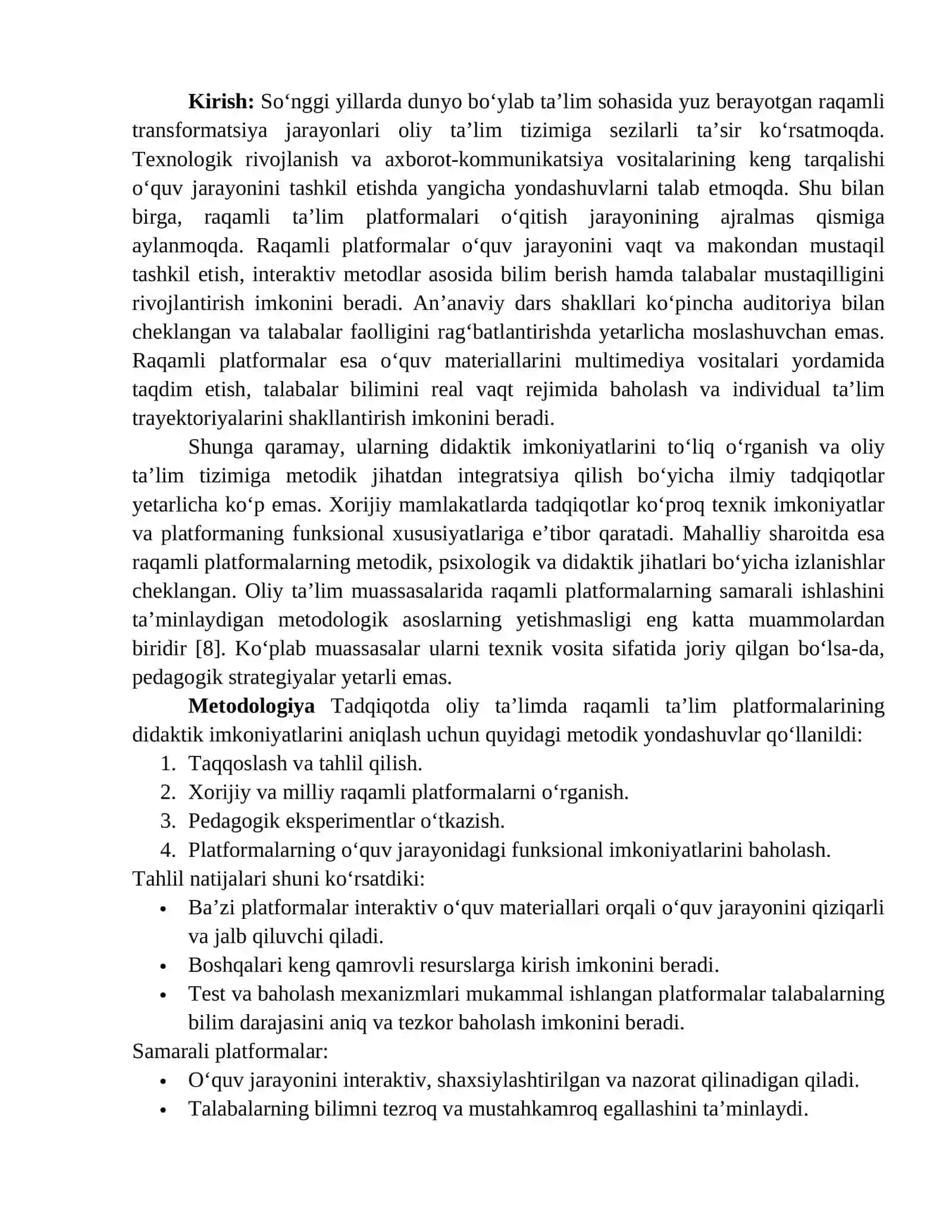 RAQAMLI MONITORING ORQALI DARS JARAYONINING SIFATINI OSHIRISH STRATEGIYALARI 2