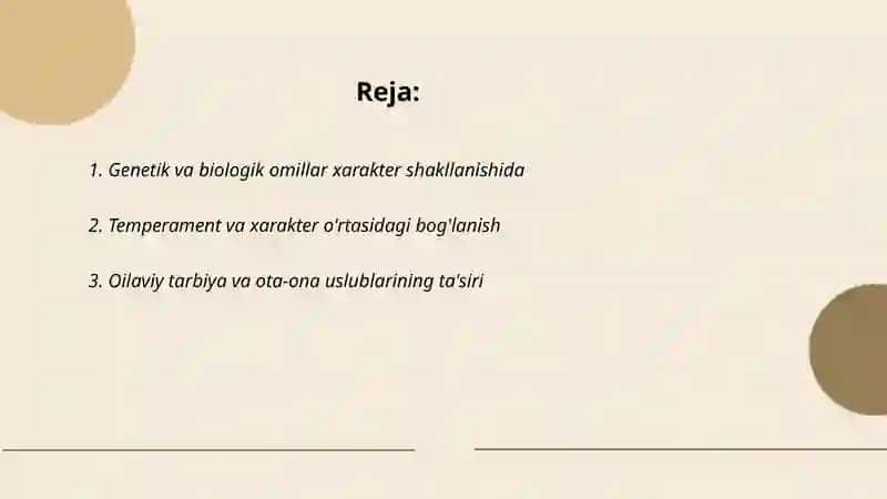 Xarakter shakllanishida ta'sir etuvchi omillar 2