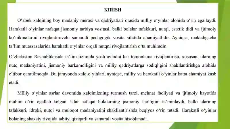 Nutqni rivojlantiruvchi milliy va harakatli o‘yinlarni o‘rgatish 2