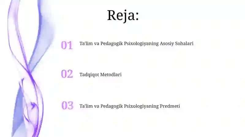 Ta'lim va Pedagogik Psixologiyaning Predmeti 2