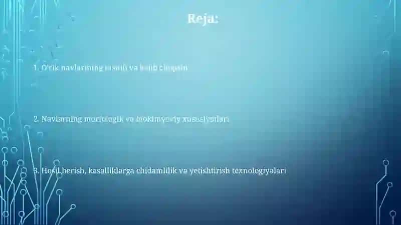 O'rik Navlari 2