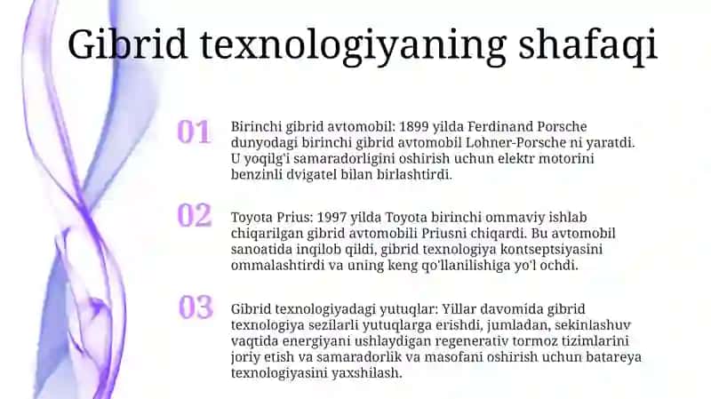 Gibrid Yuritmali Avtomobillarining Yaratilish Tarixi 2