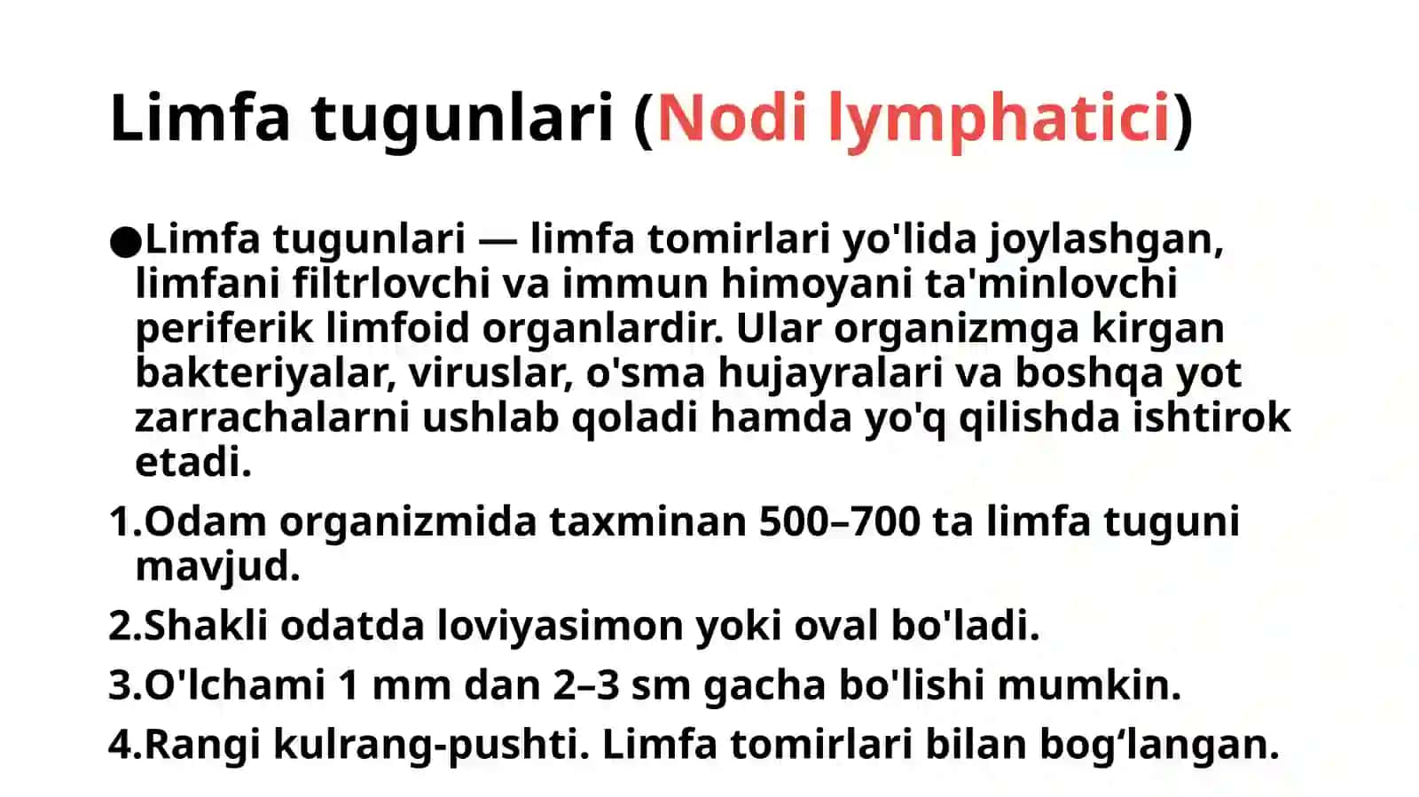 Yuza va chuqur limfa  tugunlarining jovlashuvi. KT va MRTda limfa tugunlari Morfologiyasi 2