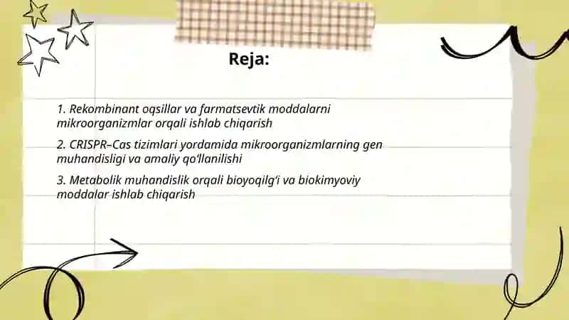 Mikroorganizmlarning gen muhandisligida qoʻllanilishi 2