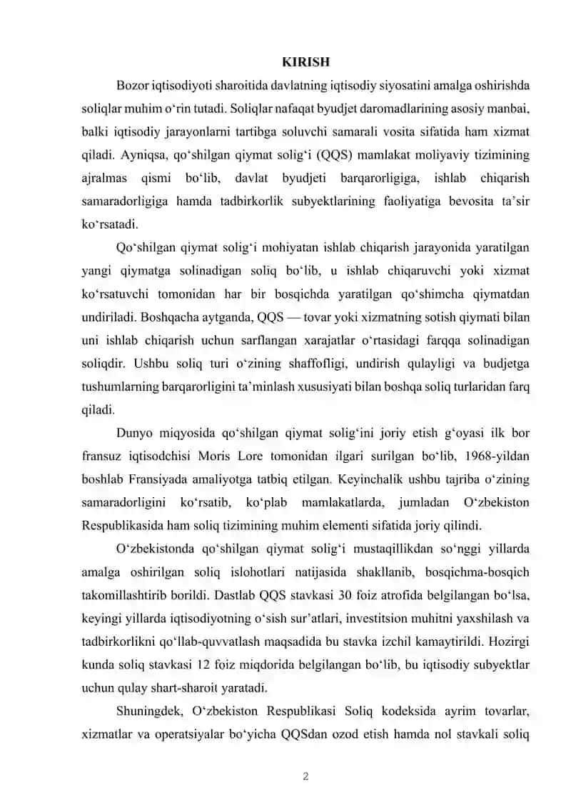 Qo‘shilgan Qiymat Solig‘i 2