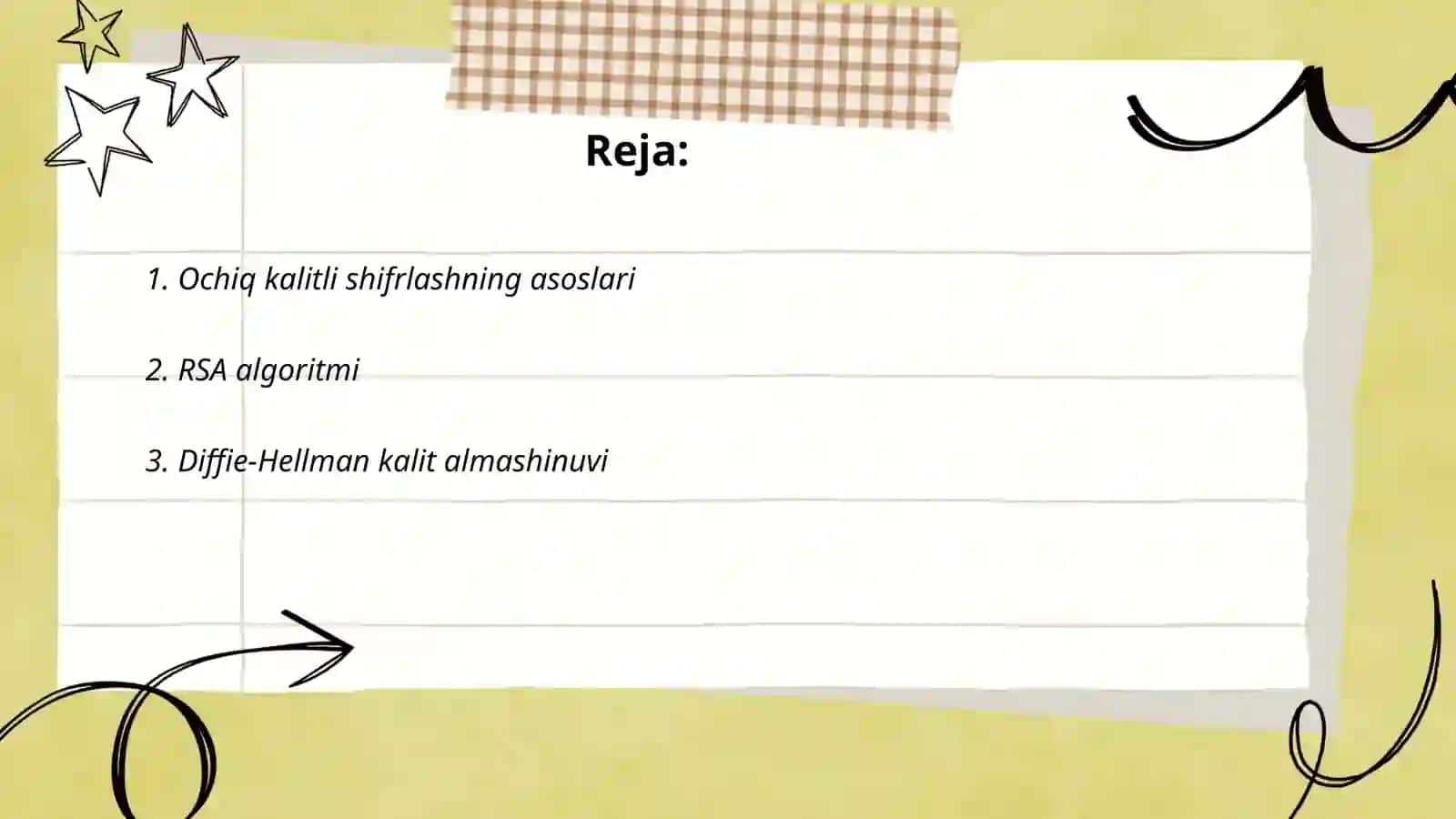 Ochiq kalitli shifrlash algoritmlari 2