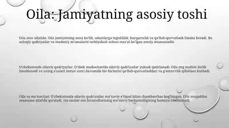 Oila Va Oilaviy Qadriyatlar Ma’Naviy Madaniyatning Bosh Omili 2