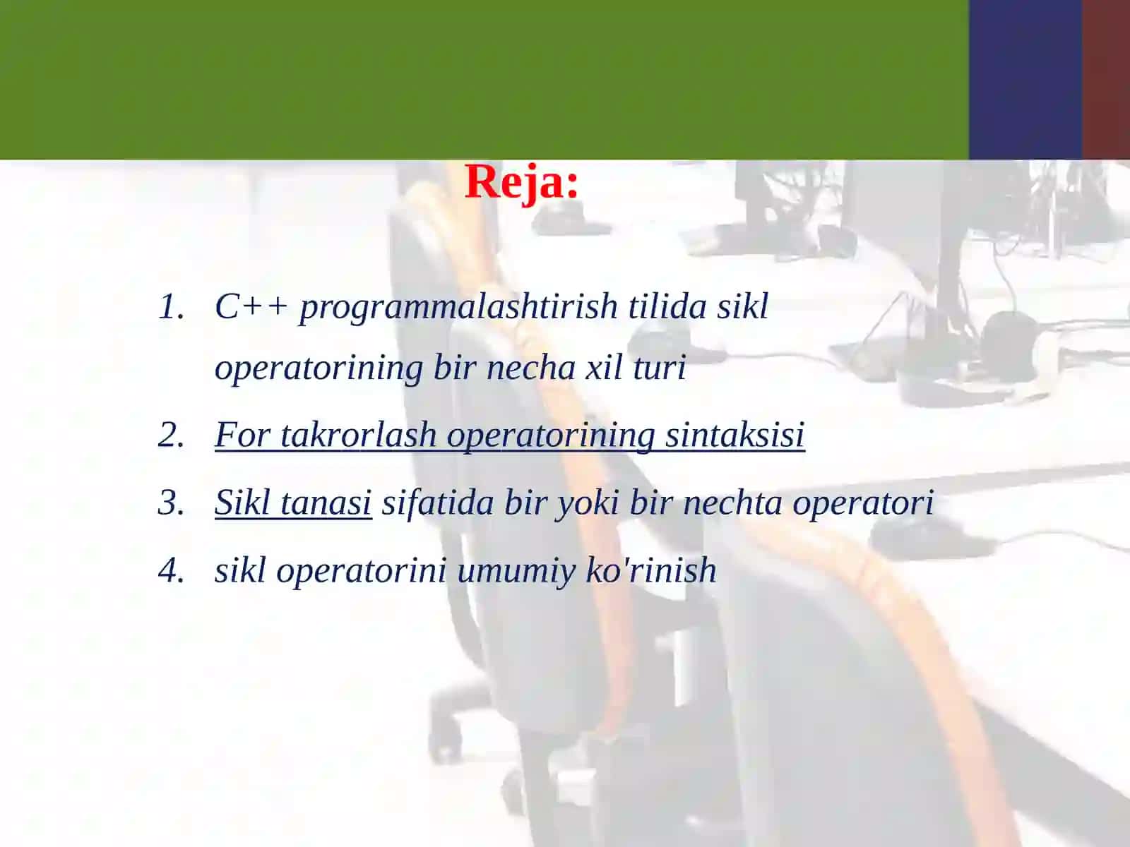 For sikl operatori 2