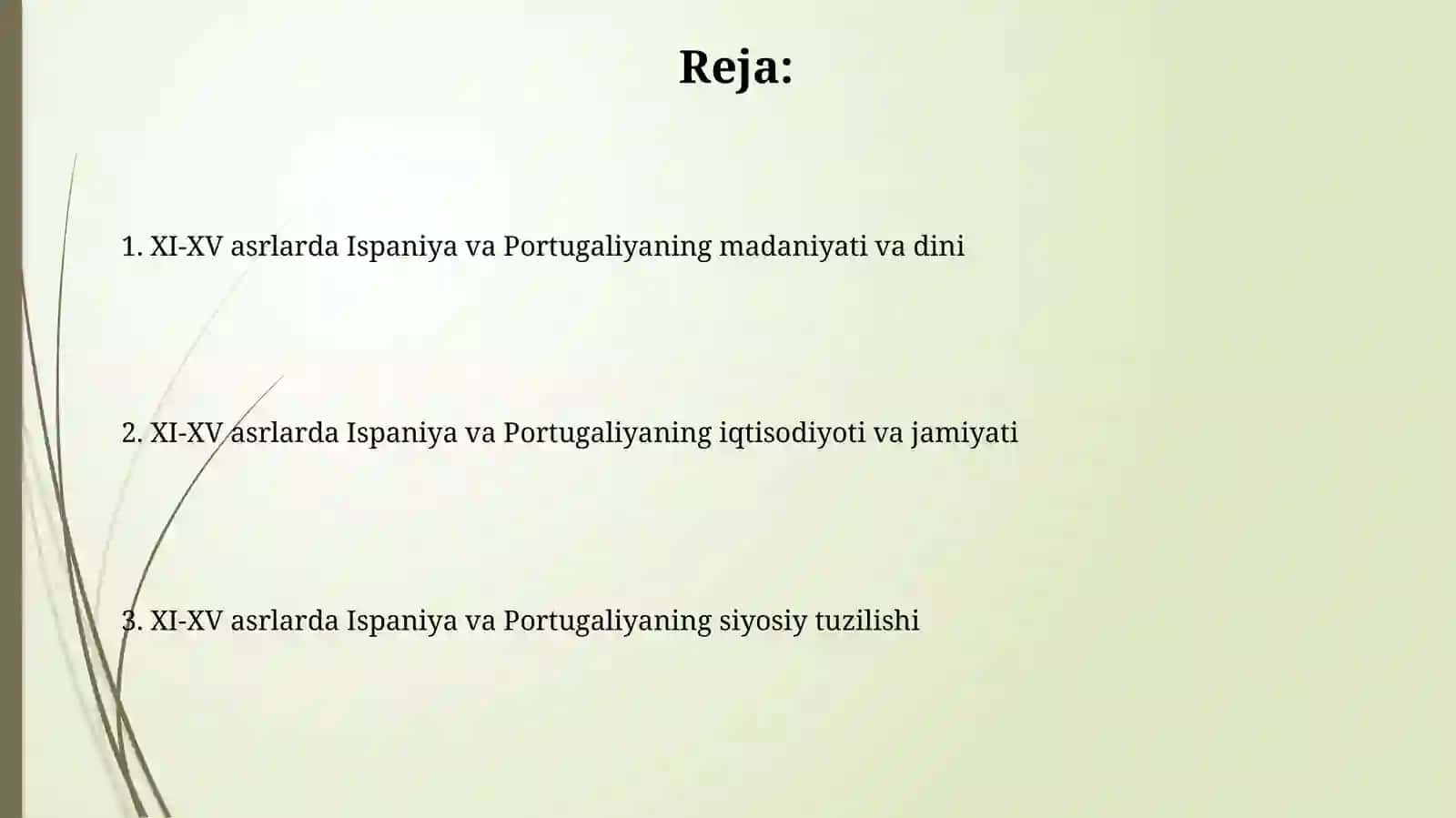 XI-XV asrlarda Ispaniya va Portugaliya davlatlari 2
