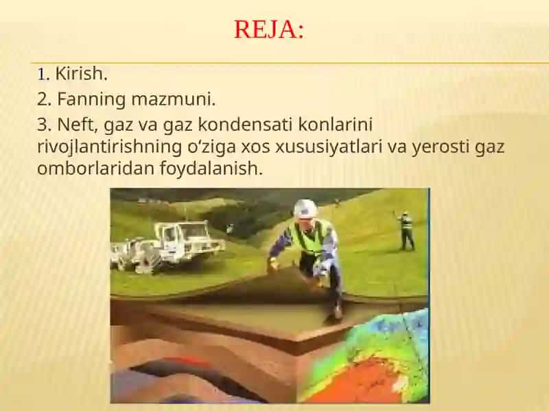 "NEFT VA GAZ KONLARINI NAZORAT QILISHNING MAQSADI VA VAZIFALARI" 2