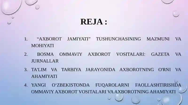 Axborotning jamiyatda TUTGAN o‘rni va ahamiyati 2
