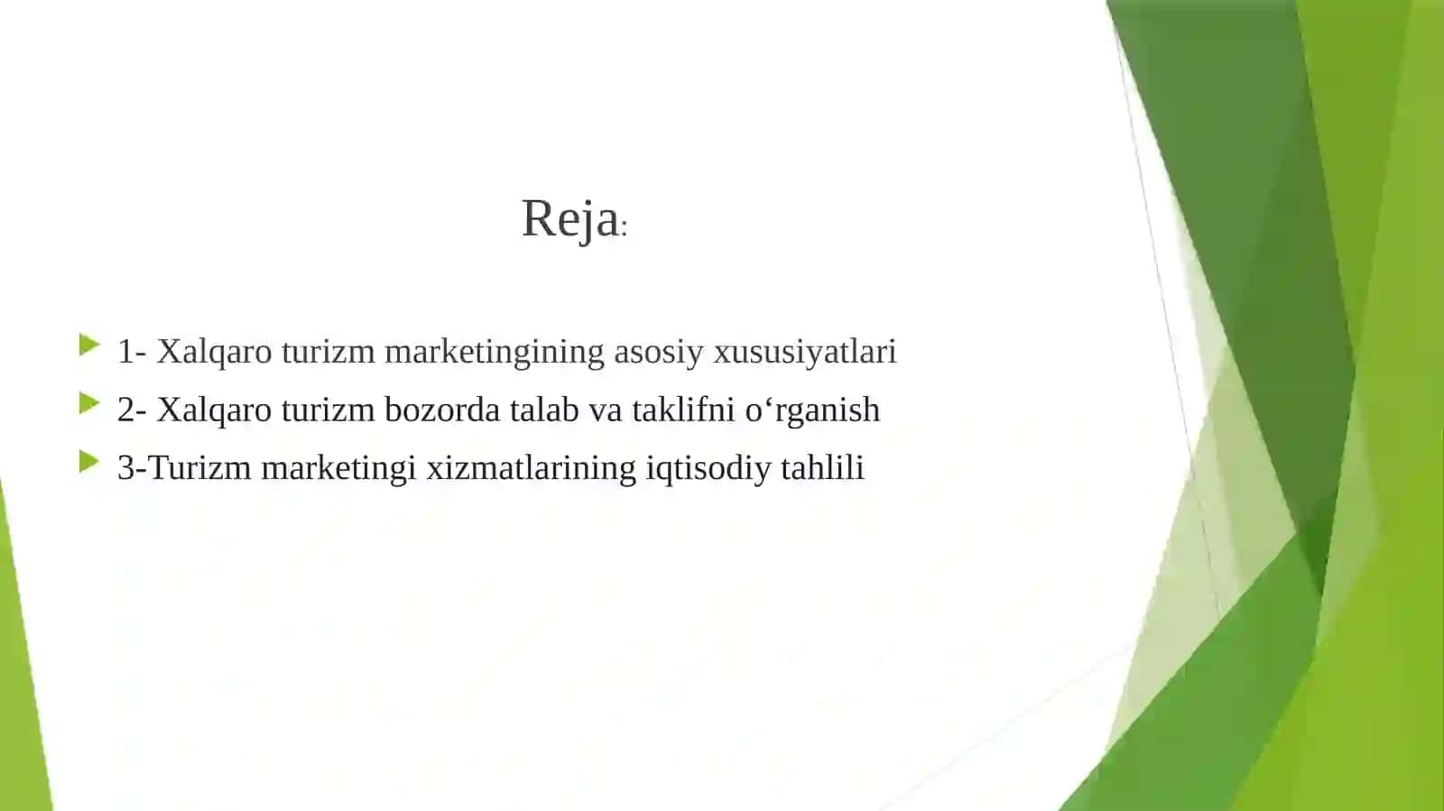 XALQARO TURIZM MARKETINGINING XUSUSIYALARI 2