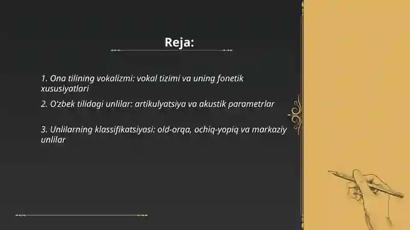 Ona tilining vokalizmi 2