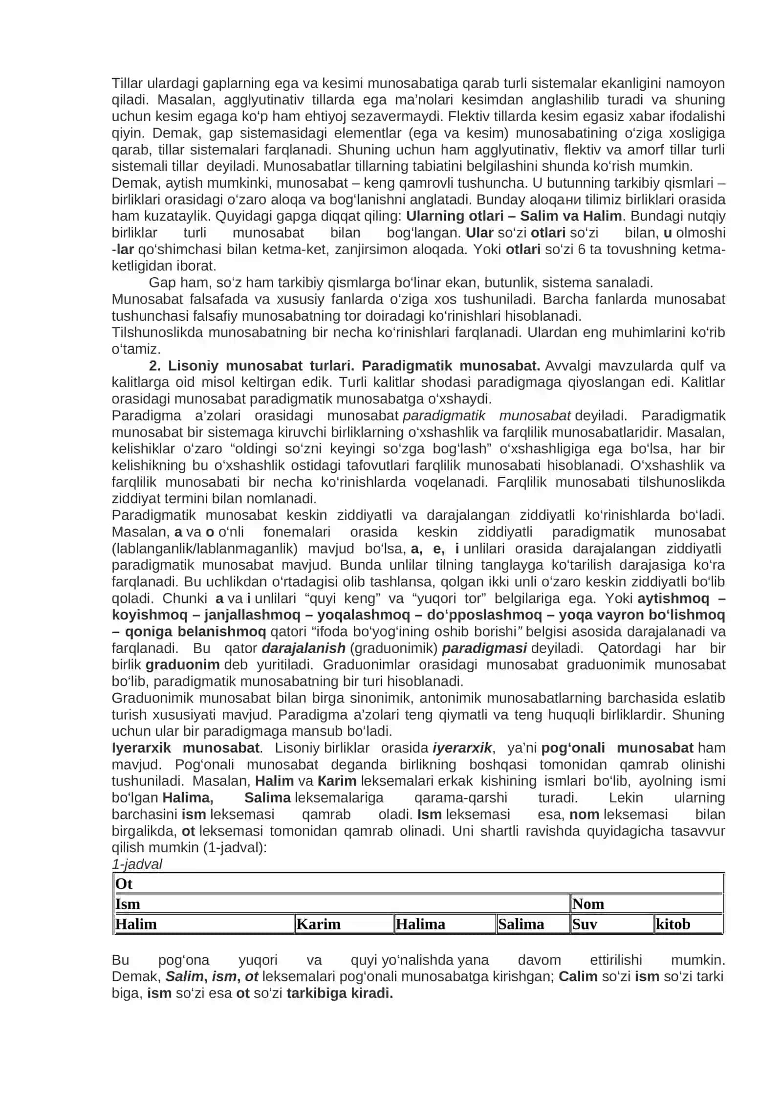 MAVZU. LISONIY MUNOSABAT VA LISONIY ZIDDIYAT 2